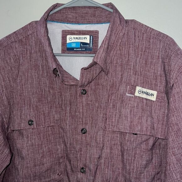 Magellan outdoors, fish gear, moisture wicking, button down shirt, size large - Picture 2 of 10